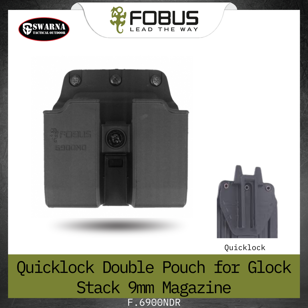 FOBUS Quicklock Double Pouch for Glock Stack 9mm Magazine